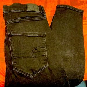 American Eagle black jeans. Size 8 short. Skinny jeans. Stretches a little.
